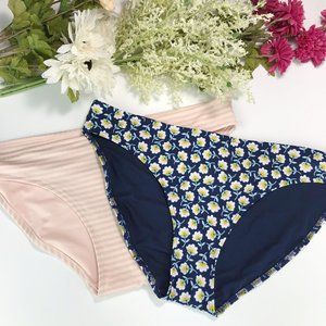 NEW Lot Aerie AE Swim Bikini Bottom Stripe Floral